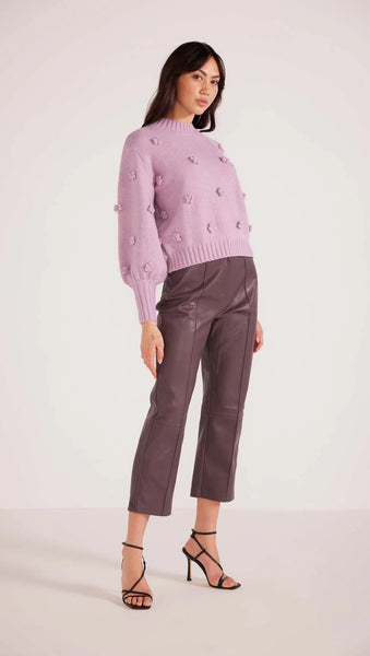 Daisy 3D Flower Knit Sweater - Lilac