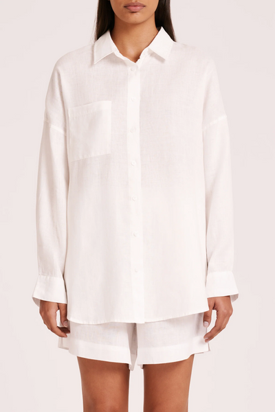 Lounge Heritage Linen Shirt - White