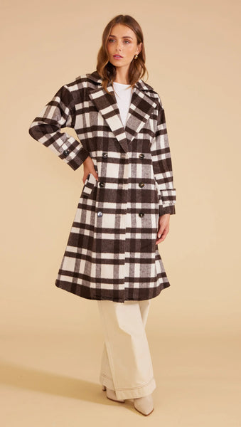 Kennedy Coat - Chocolate Brown Check