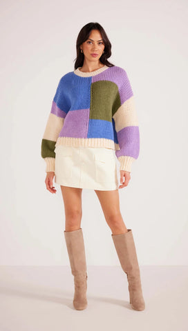 Lawrence Knit Sweater - Multi Colour Block