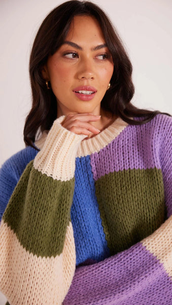 Lawrence Knit Sweater - Multi Colour Block