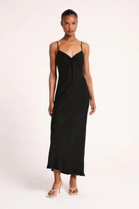 Lea Cupro Dress - Black