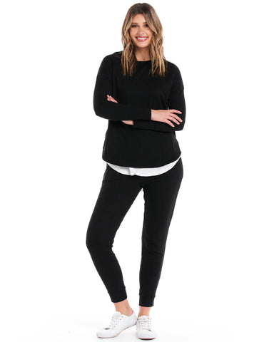 Lucy French Terry Sweat - Black