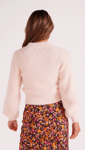 Luma Fluffy Sweater - Pale Pink
