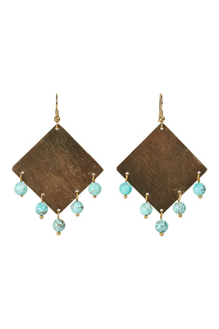 Chalice Bead Earring - Turquoise
