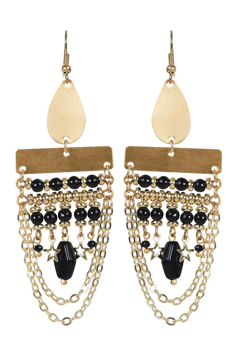 Tullah Drop Earring - Brass Bead